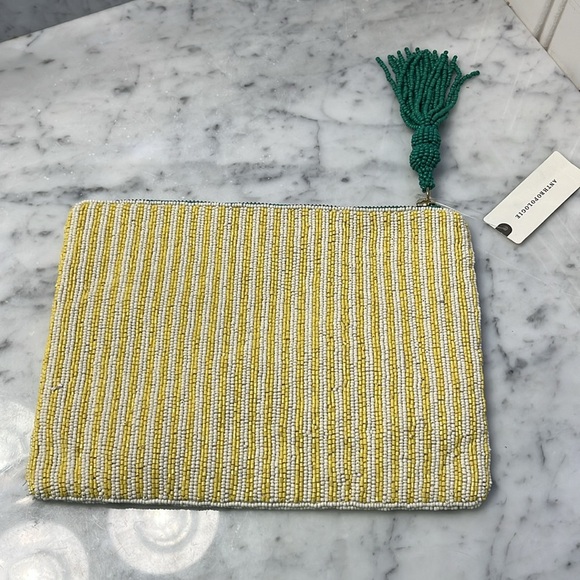 Anthropologie The Fiona Large Beaded Pouch NWT - Picture 8 of 14